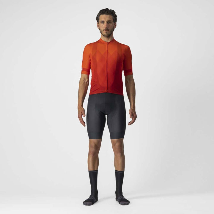 Castelli A Tutta Mens Cycling Jersey (Fiery Red) - BUMSONTHESADDLE