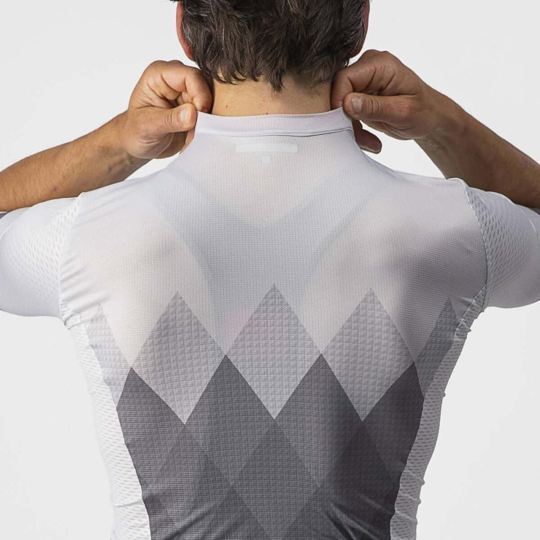 Castelli A Tutta Mens Cycling Jersey (Silver Gray/Dark Gray) - BUMSONTHESADDLE