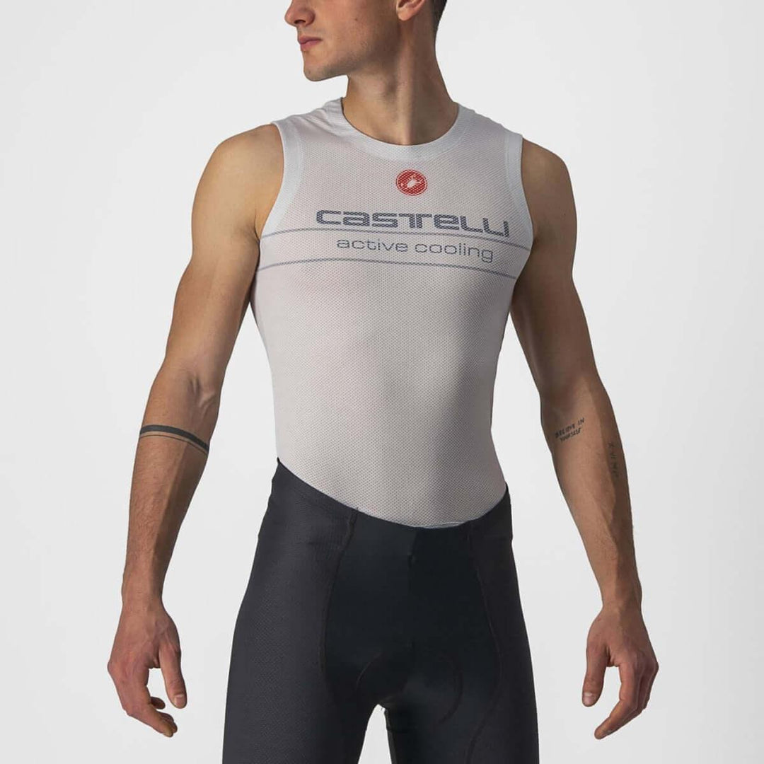 Castelli Active Cooling Sleeveless Baselayer (Silver Gray) - BUMSONTHESADDLE