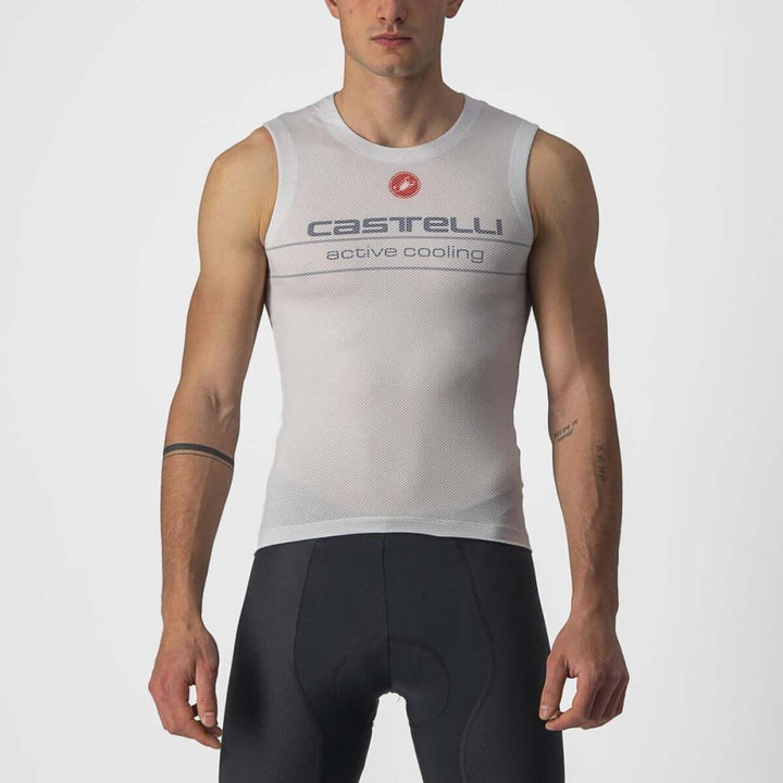 Castelli Active Cooling Sleeveless Baselayer (Silver Gray) - BUMSONTHESADDLE