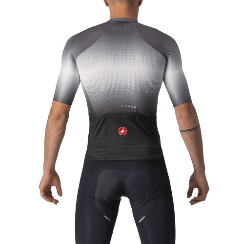 Castelli Aero Race 6.0 Mens Cycling Jersey (Light Black/Dark Gray Castelli Aero Race 6.0 Mens Cycling Jersey (Light Black/Dark Gray