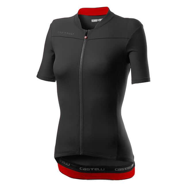 Castelli Anima 3 Womens Cycling Jersey (Light Black/Red) - BUMSONTHESADDLE