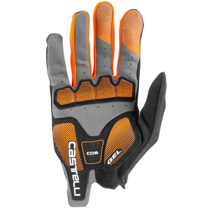 Castelli Arenberg Gel LF Unisex Cycling Gloves (Dark Gray/Orange) - BUMSONTHESADDLE