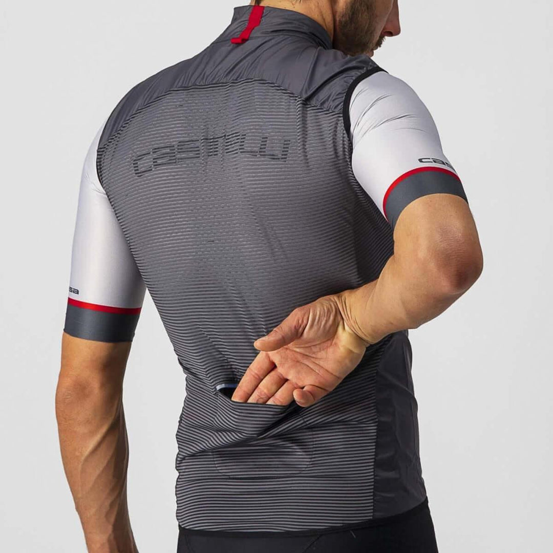 Castelli Aria Mens Cycling Jacket (Dark Gray) - BUMSONTHESADDLE