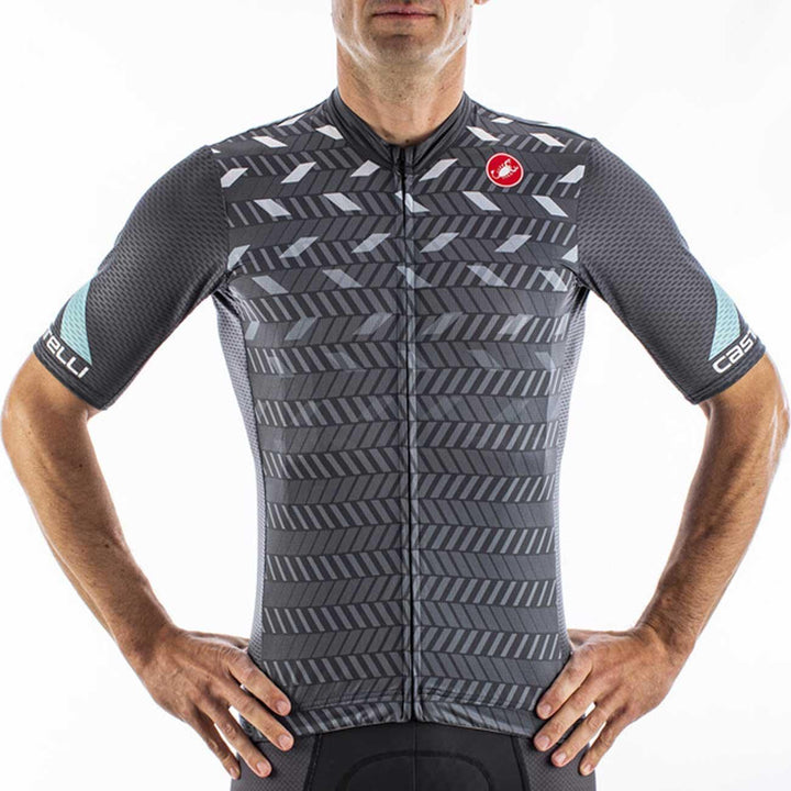 Castelli Avanti Mens Cycling Jersey (Dark Gray) - BUMSONTHESADDLE