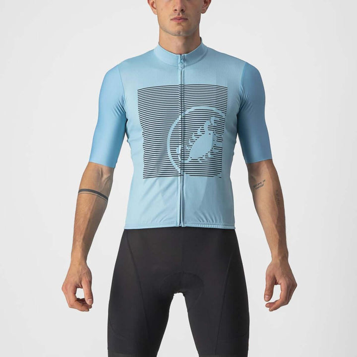 Castelli Bagarre Mens Cycling Jersey (Celeste/Savile Blue) - BUMSONTHESADDLE