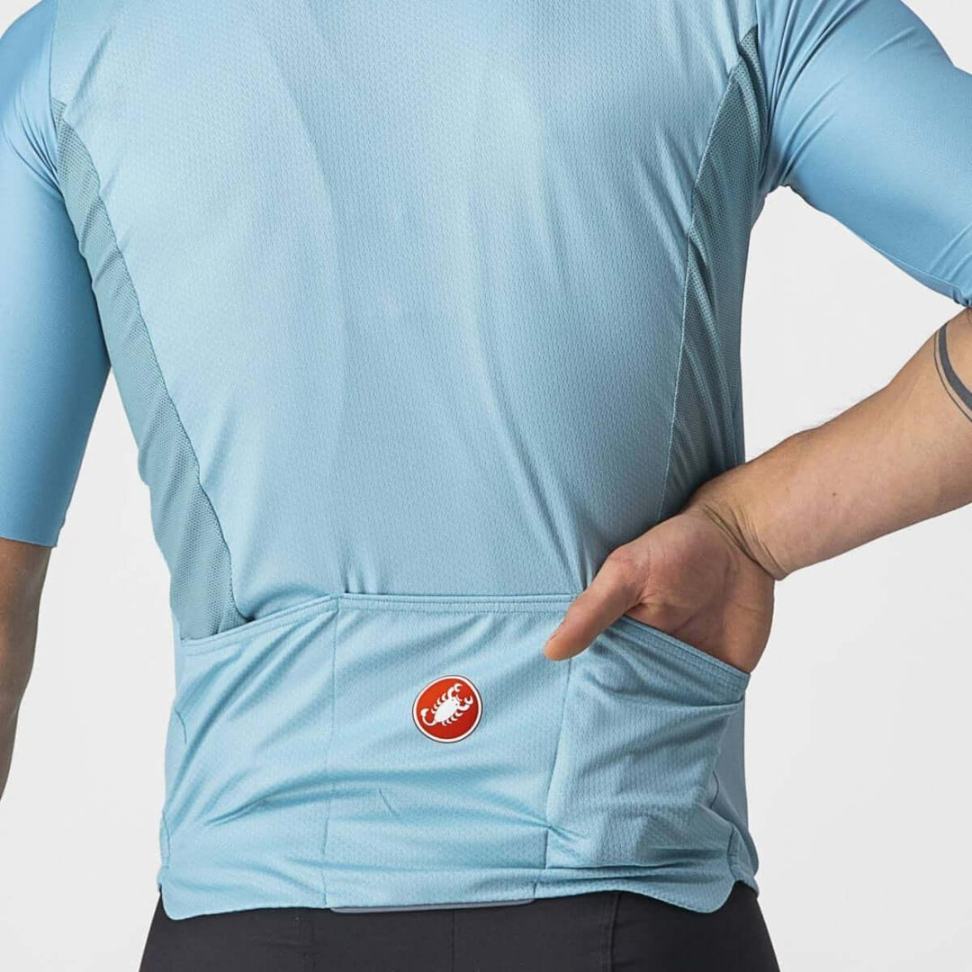 Castelli Bagarre Mens Cycling Jersey (Celeste/Savile Blue) - BUMSONTHESADDLE