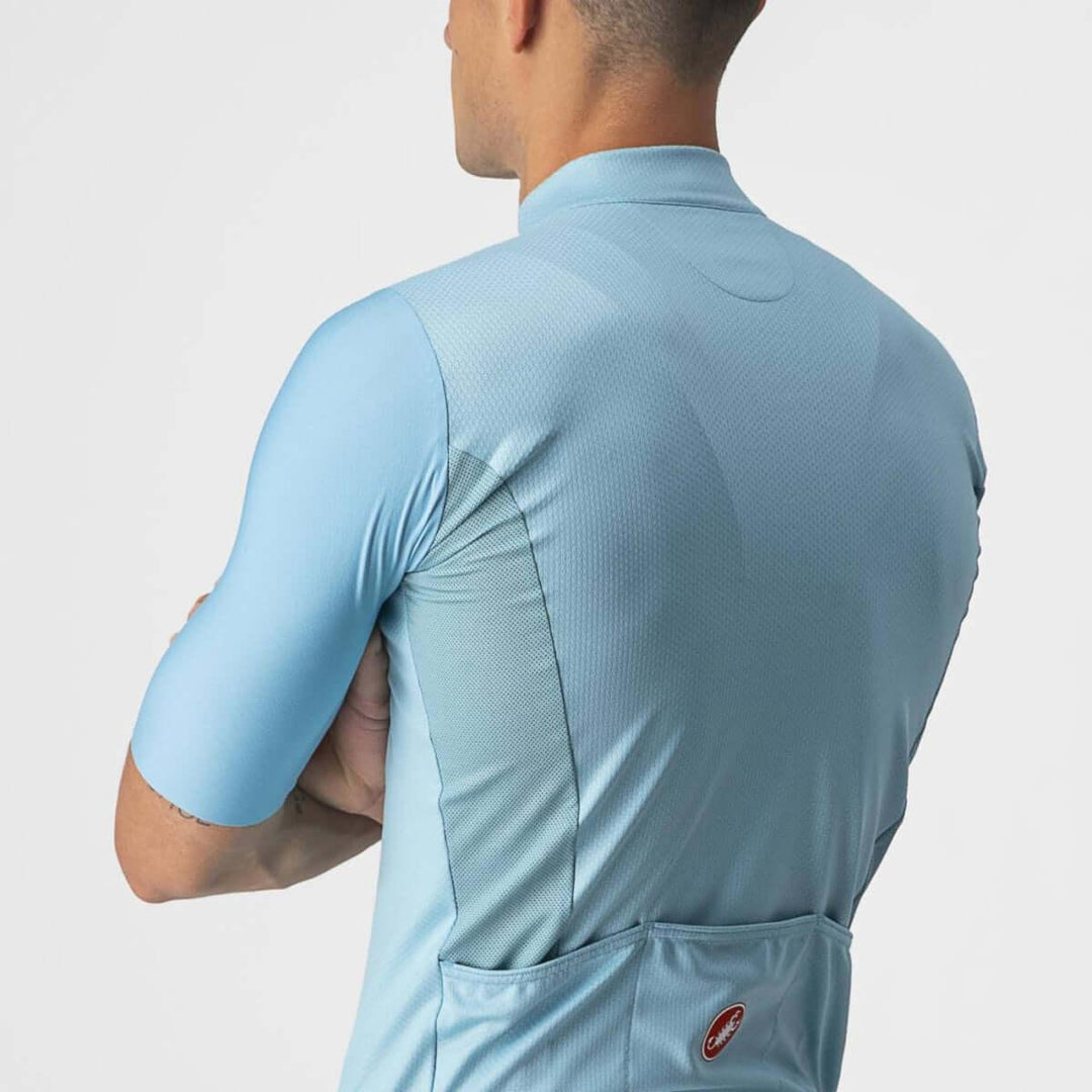 Castelli Bagarre Mens Cycling Jersey (Celeste/Savile Blue) - BUMSONTHESADDLE