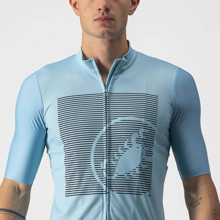 Castelli Bagarre Mens Cycling Jersey (Celeste/Savile Blue) - BUMSONTHESADDLE