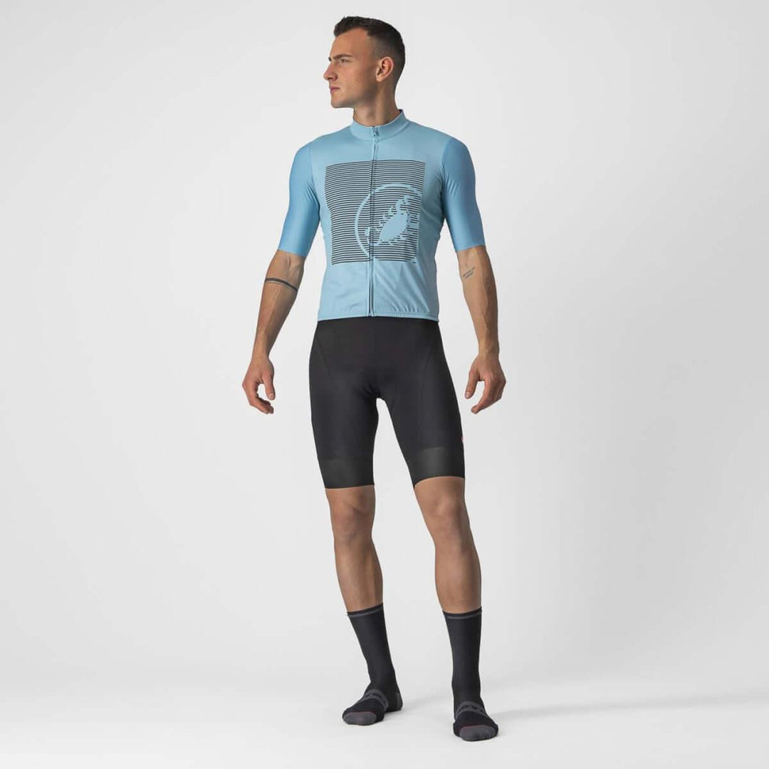 Castelli Bagarre Mens Cycling Jersey (Celeste/Savile Blue) - BUMSONTHESADDLE