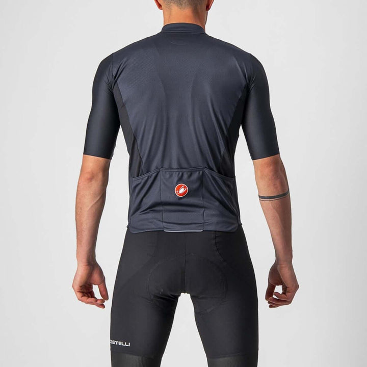 Castelli Bagarre Mens Cycling Jersey (Light Black/Black) - BUMSONTHESADDLE