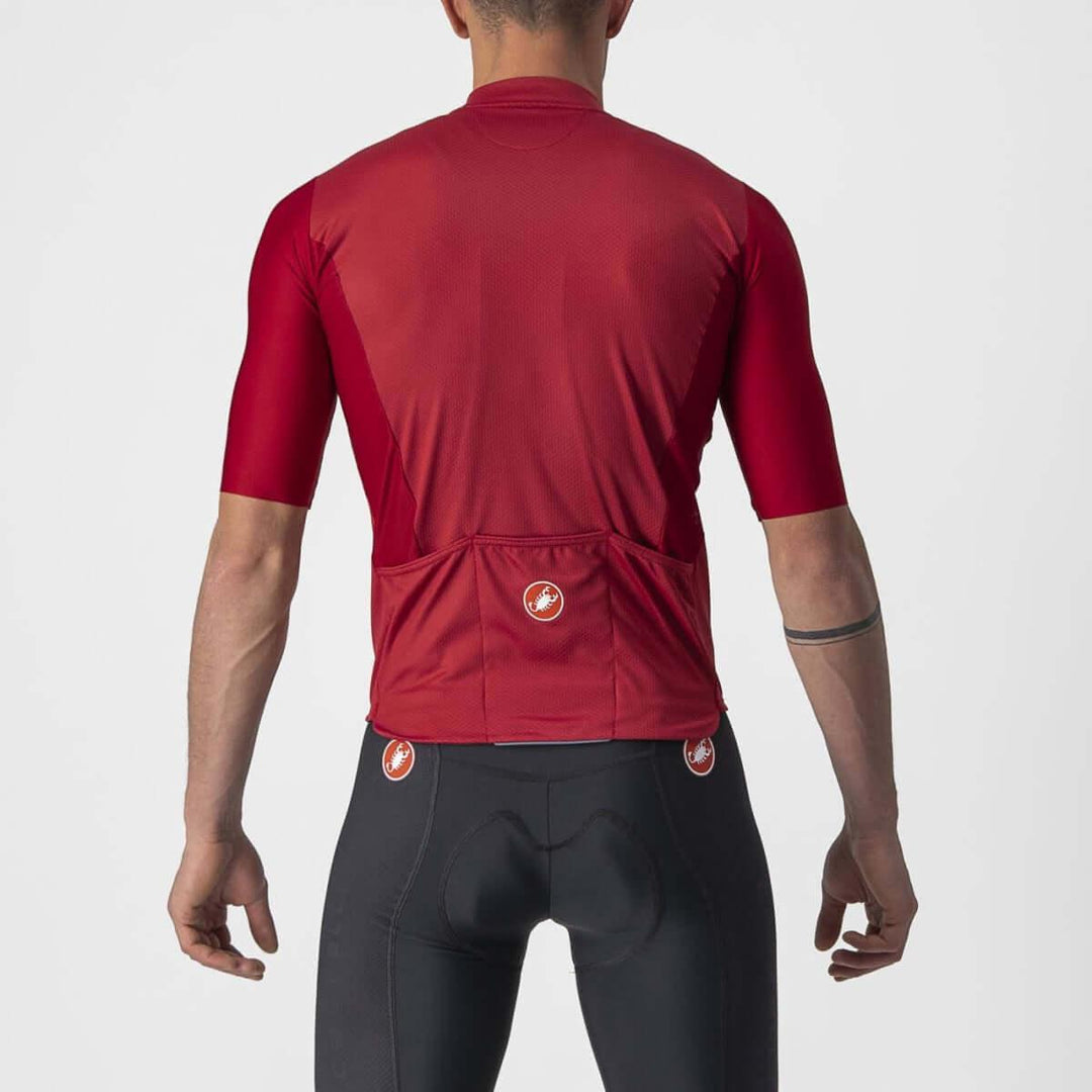 Castelli Bagarre Mens Cycling Jersey (Pro Red/Bordeaux) - BUMSONTHESADDLE