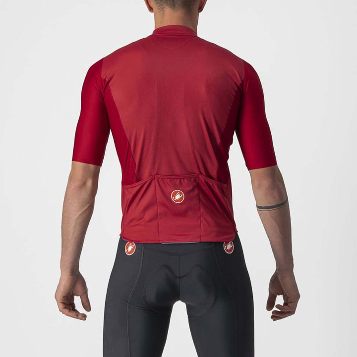 Castelli Bagarre Mens Cycling Jersey (Pro Red/Bordeaux) - BUMSONTHESADDLE