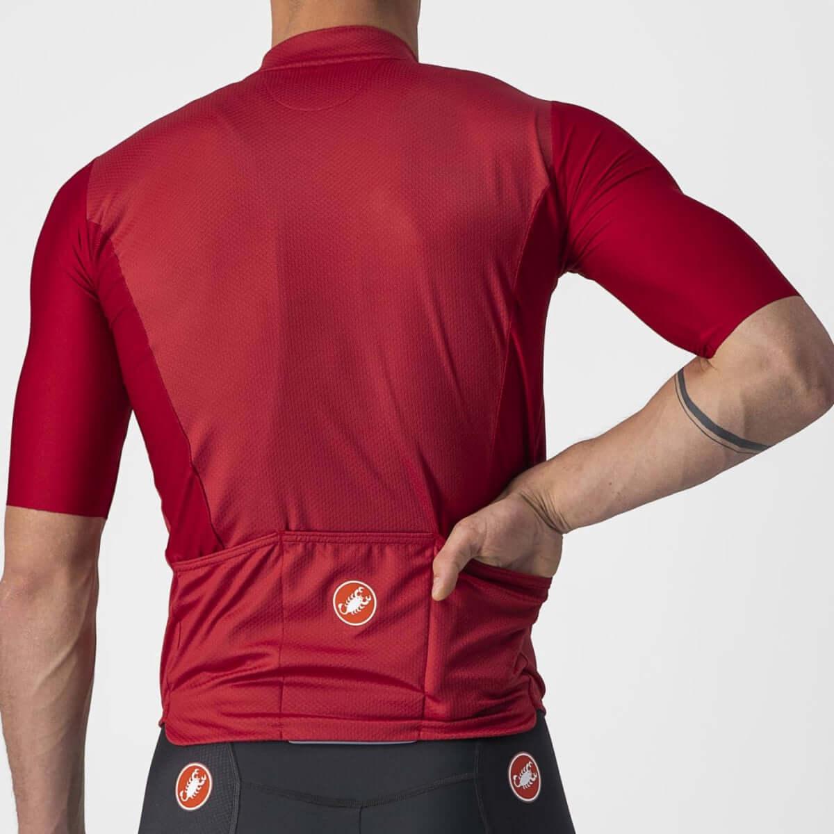 CASTELLI BAGARRE JERSEY ボルドー M Castelli Bagarre Mens Cycling Jersey (Pro Red/Bordeaux