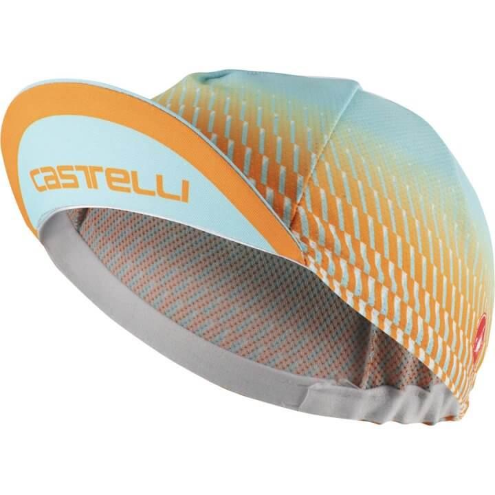 Castelli Climber's Cap (Sky Light/Light Acqua-Pop Orange) - BUMSONTHESADDLE