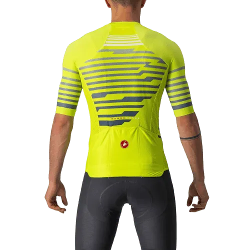 Castelli Climbers 3.0 Mens Cycling Jersey (Electric Lime/Blue) - BUMSONTHESADDLE