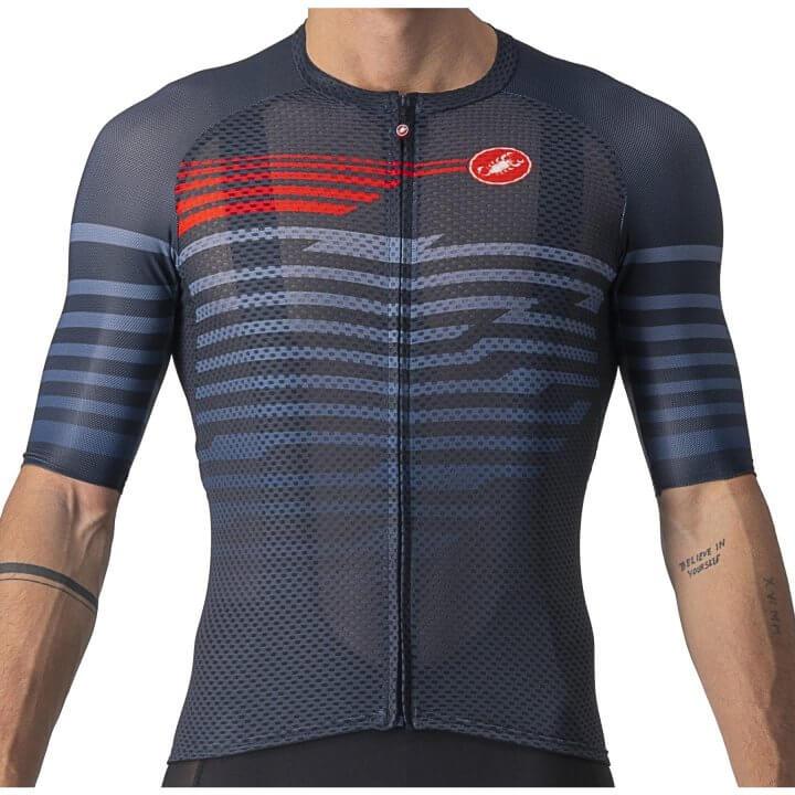 Castelli Climbers 3.0 Mens Cycling Jersey (Savile Blue/Red) - BUMSONTHESADDLE