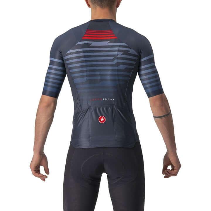 Castelli Climbers 3.0 Mens Cycling Jersey (Savile Blue/Red) - BUMSONTHESADDLE