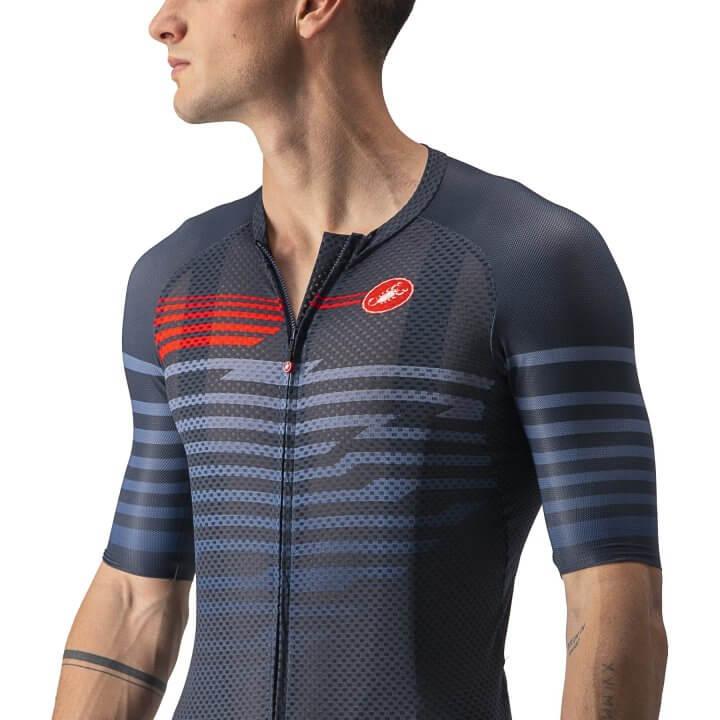 Castelli Climbers 3.0 Mens Cycling Jersey (Savile Blue/Red) - BUMSONTHESADDLE