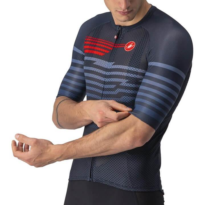 Castelli Climbers 3.0 Mens Cycling Jersey (Savile Blue/Red) - BUMSONTHESADDLE