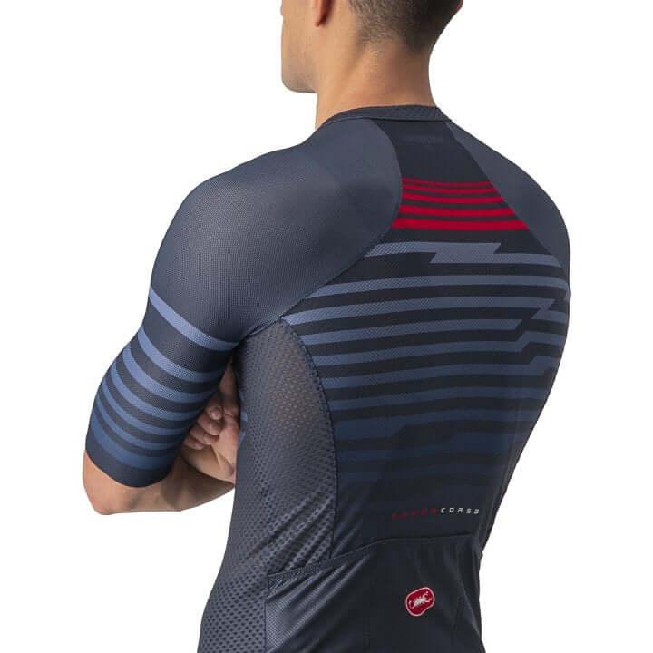 Castelli Climbers 3.0 Mens Cycling Jersey (Savile Blue/Red) - BUMSONTHESADDLE