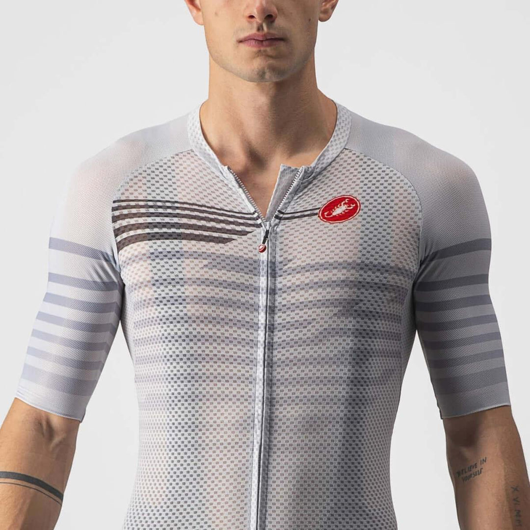 Castelli Climbers Mens Cycling Jersey (Silver Gray/Dark Gray)