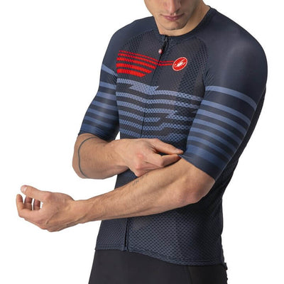 Castelli Climbers 3.0 Mens Cycling Jersey (Savile Blue/Red)