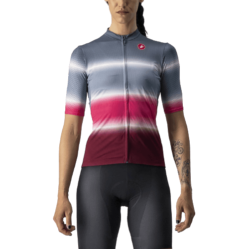 Castelli Dolce Womens Cycling Jersey (Light Steel Blue/Bordeaux) - BUMSONTHESADDLE