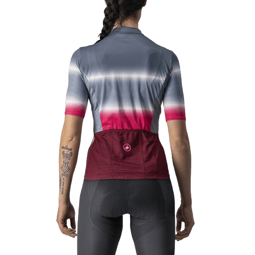 Castelli Dolce Womens Cycling Jersey (Light Steel Blue/Bordeaux) - BUMSONTHESADDLE