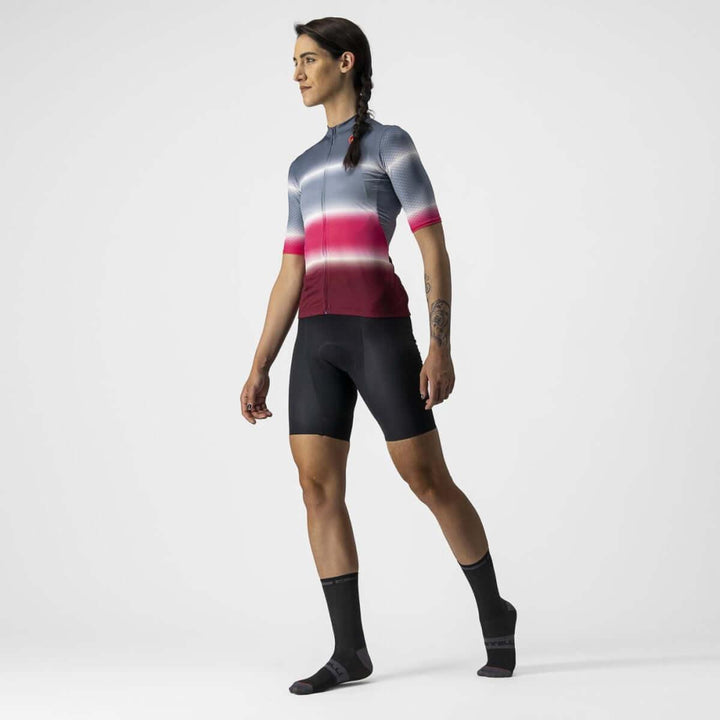 Castelli Dolce Womens Cycling Jersey (Light Steel Blue/Bordeaux) - BUMSONTHESADDLE