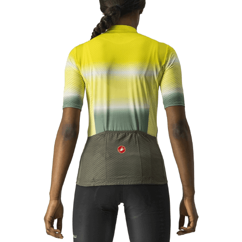 Castelli Dolce Womens Cycling Jersey (Sulphur/Military Green) - BUMSONTHESADDLE