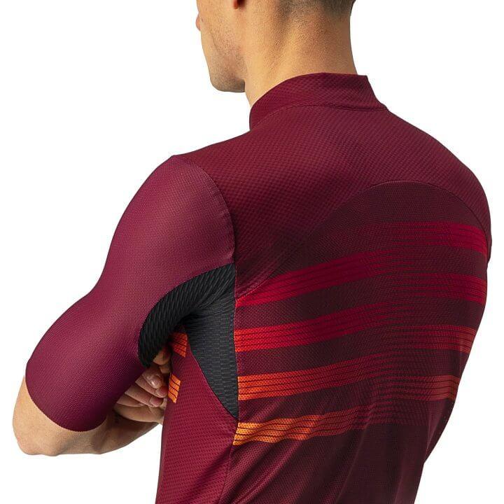 Castelli Endurance Pro Mens Cycling Jersey (Bordeaux/Red Orange) - BUMSONTHESADDLE