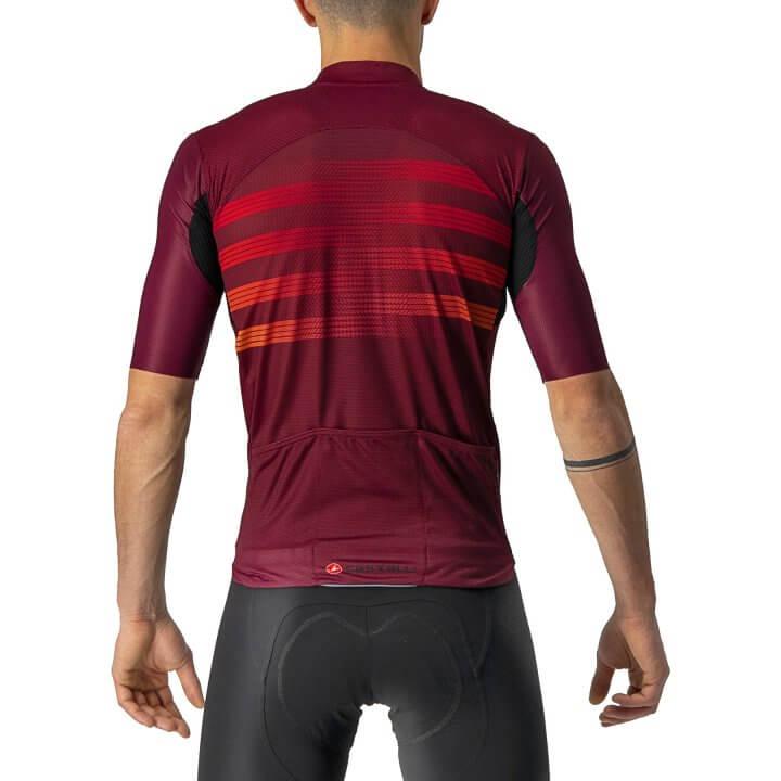 Castelli Endurance Pro Mens Cycling Jersey (Bordeaux/Red Orange) - BUMSONTHESADDLE