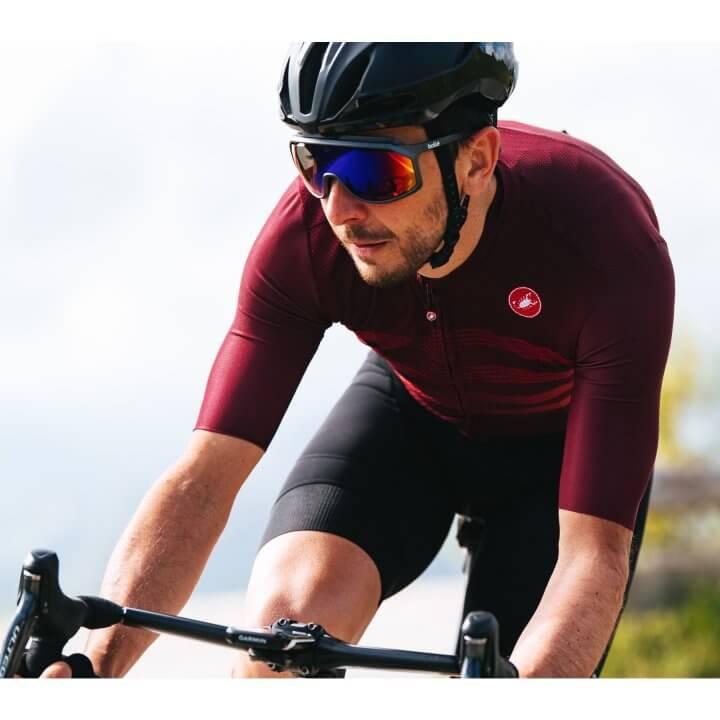 Castelli Endurance Pro Mens Cycling Jersey (Bordeaux/Red Orange) - BUMSONTHESADDLE