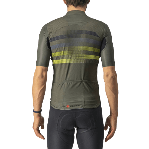 Castelli Endurance Pro Mens Cycling Jersey (Military Green/Blue/Sulphur) - BUMSONTHESADDLE