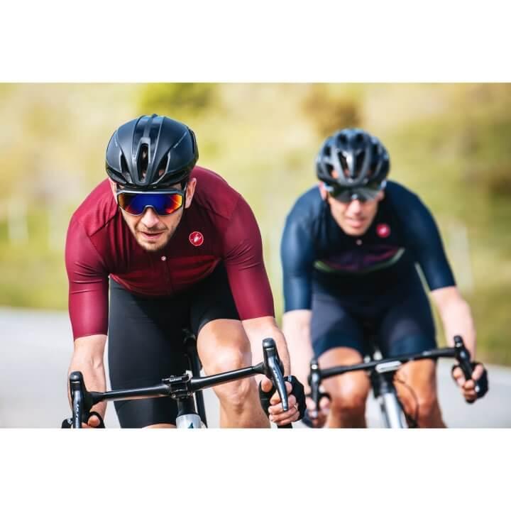 Castelli Endurance Pro Mens Cycling Jersey (Savile Blue/Pink/Electric Lime) - BUMSONTHESADDLE