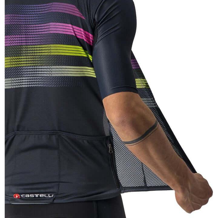 Castelli Endurance Pro Mens Cycling Jersey (Savile Blue/Pink/Electric Lime) - BUMSONTHESADDLE