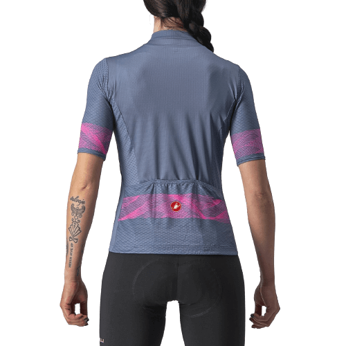 Castelli Fenice Womens Cycling Jersey (Light Steel Blue/Pink Fluo) - BUMSONTHESADDLE