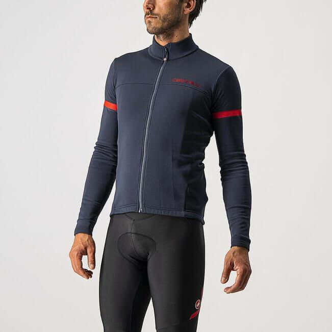 Castelli Fondo 2 Jersey (Savile Blue/Red Reflex) - BUMSONTHESADDLE