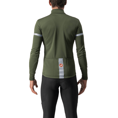 Castelli Fondo 2 Mens Cycling Jersey (Military Green/Silver Reflex) - BUMSONTHESADDLE