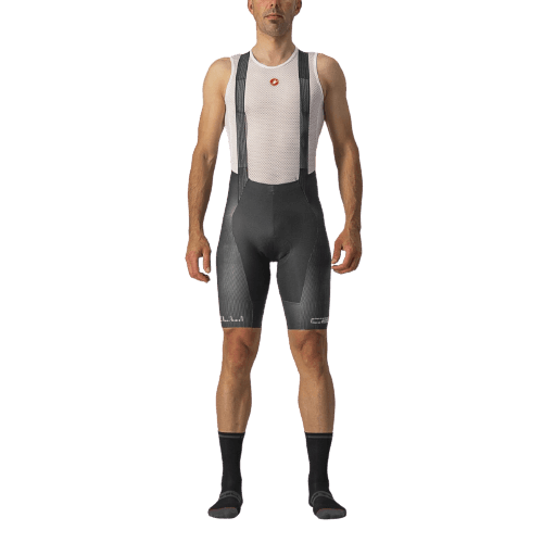 Castelli Free Aero RC Pro Mens Cycling Bibshorts (Dark Gray/White) - BUMSONTHESADDLE