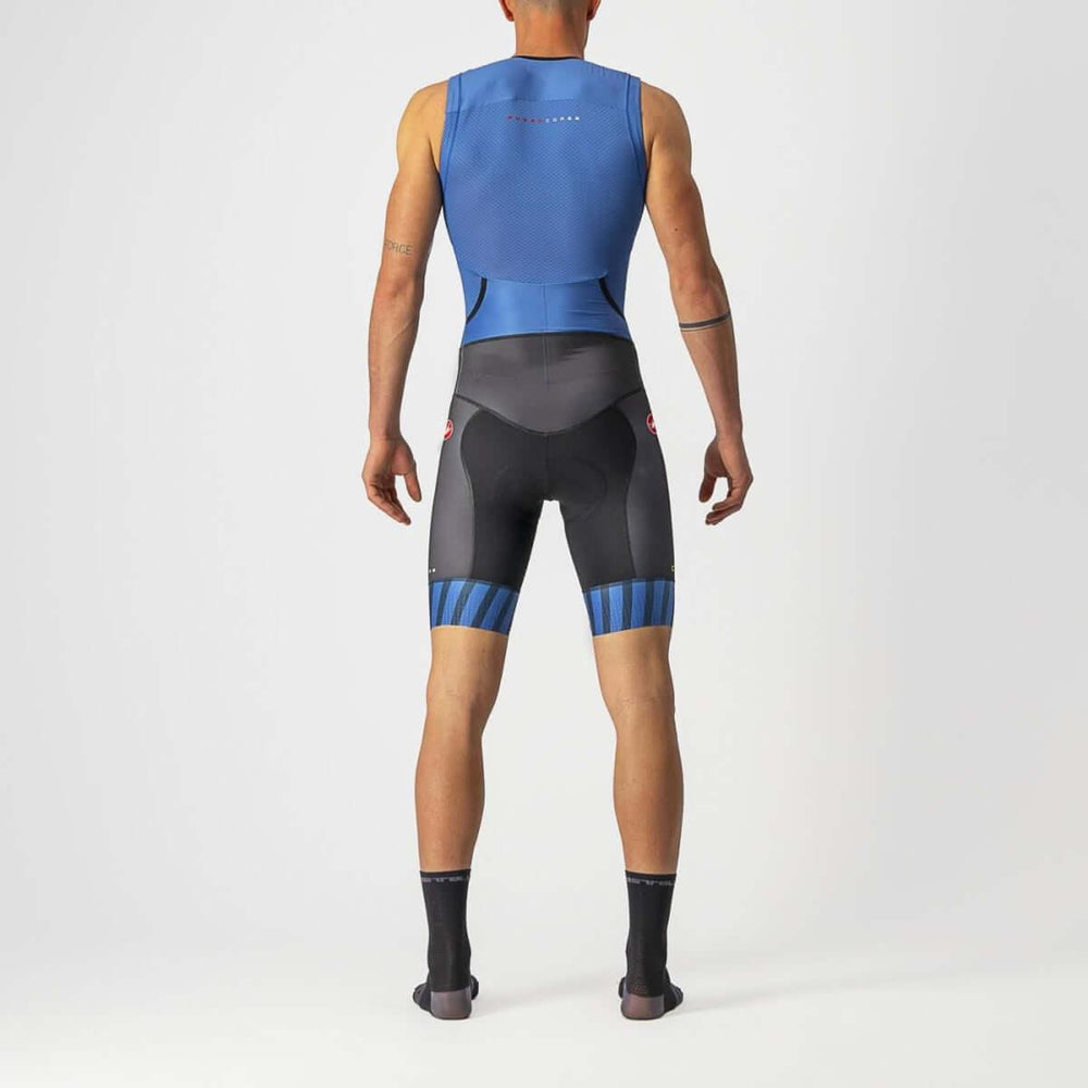 Castelli Free Sanremo 2 Mens Cycling Triathlon Suit (Cobalt Blue/Electric Lime) - BUMSONTHESADDLE