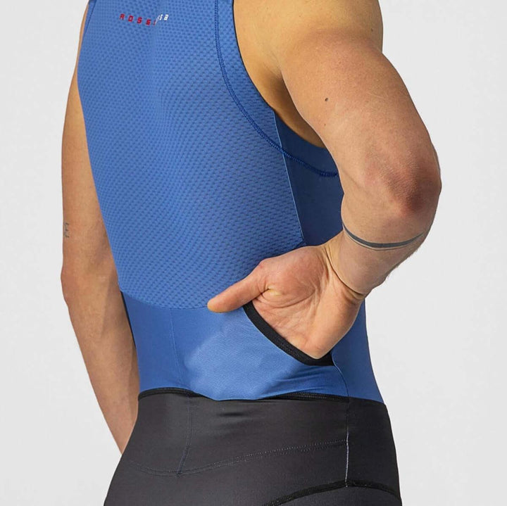 Castelli Free Sanremo 2 Mens Cycling Triathlon Suit (Cobalt Blue/Electric Lime) - BUMSONTHESADDLE