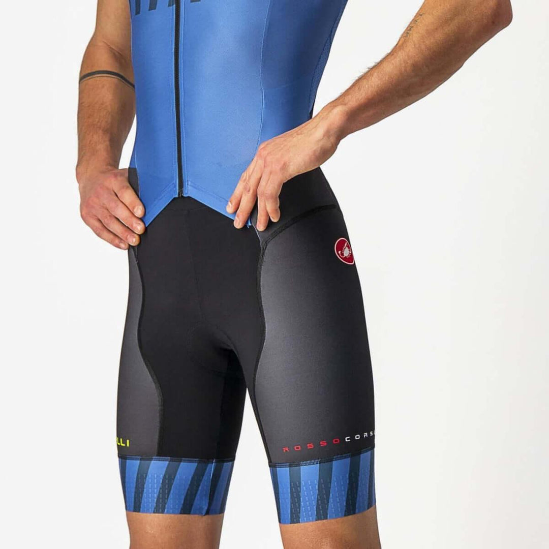 Castelli Free Sanremo 2 Mens Cycling Triathlon Suit (Cobalt Blue/Electric Lime) - BUMSONTHESADDLE