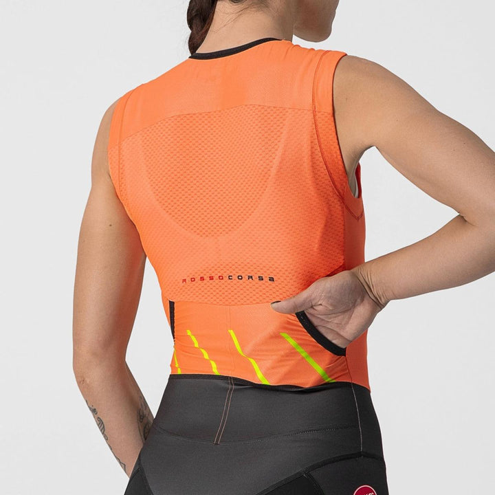 Castelli Free Sanremo Womens Cycling Triathlon Suit (Coral Flash) - BUMSONTHESADDLE