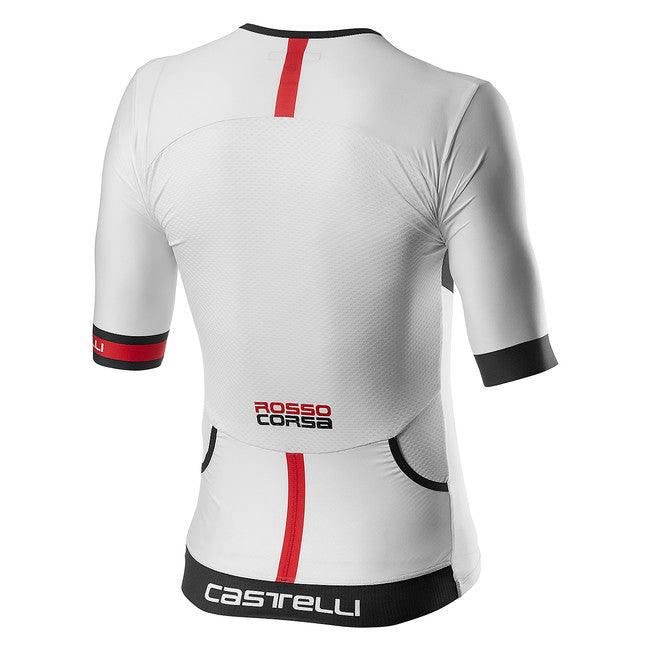 カステリCOMPETIZIONE JERSEYМサイズ　ホワイト CASTELLI カステリ FREE 2 W TRI SINGLET WHITE/BLACK 8622095-001