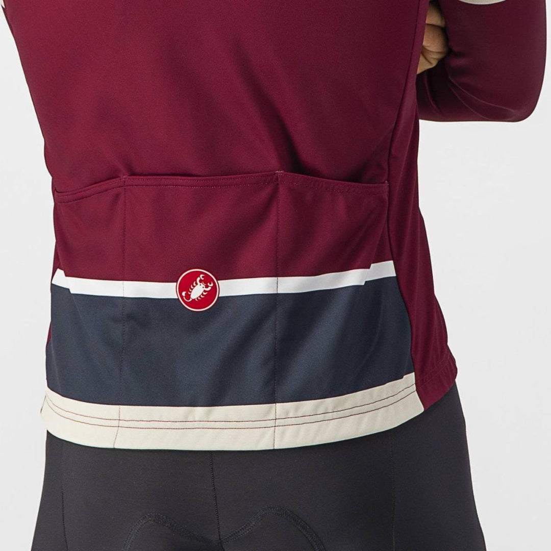 Castelli Passista Mens Cycling Jersey (Bordeaux/Savile Blue-Chalk) - BUMSONTHESADDLE