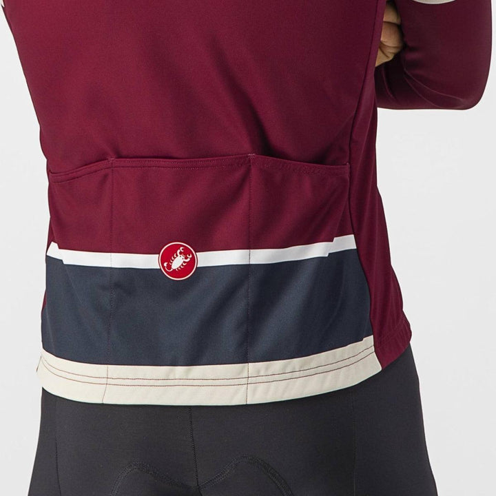 Castelli Passista Mens Cycling Jersey (Bordeaux/Savile Blue-Chalk) - BUMSONTHESADDLE