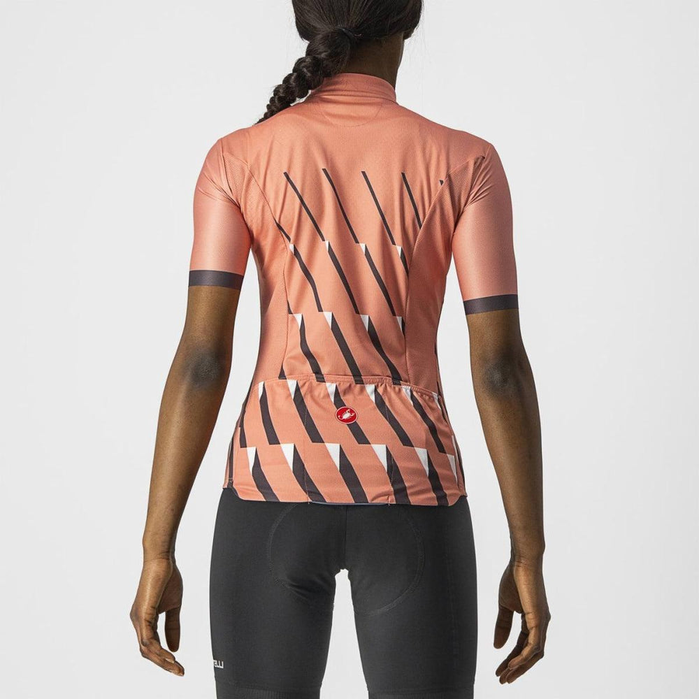 Castelli Pendio Womens Cycling Jersey (Blush/Dark Gray-White) - BUMSONTHESADDLE