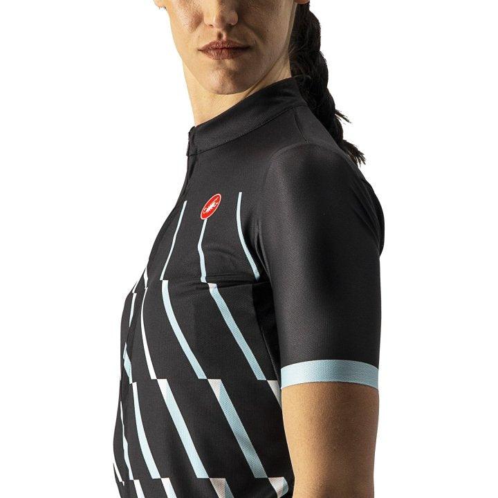 Castelli Pendio Womens Cycling Jersey (Light Black/Sky Light White) - BUMSONTHESADDLE